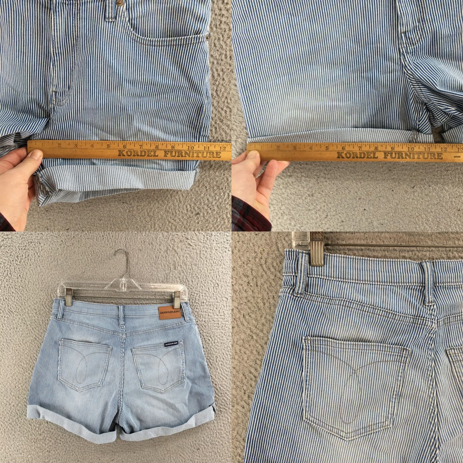 Calvin Klein Calvin Klein Short Bermuda Mid Rise Cuffed Hem Cotton Blend Blue Womens 6 Shirt Casual Modern 30 Blue 5-Pocket Denim Spring Summer Fall Women Size 28" / US 6 / IT 42 - 8 Thumbnail