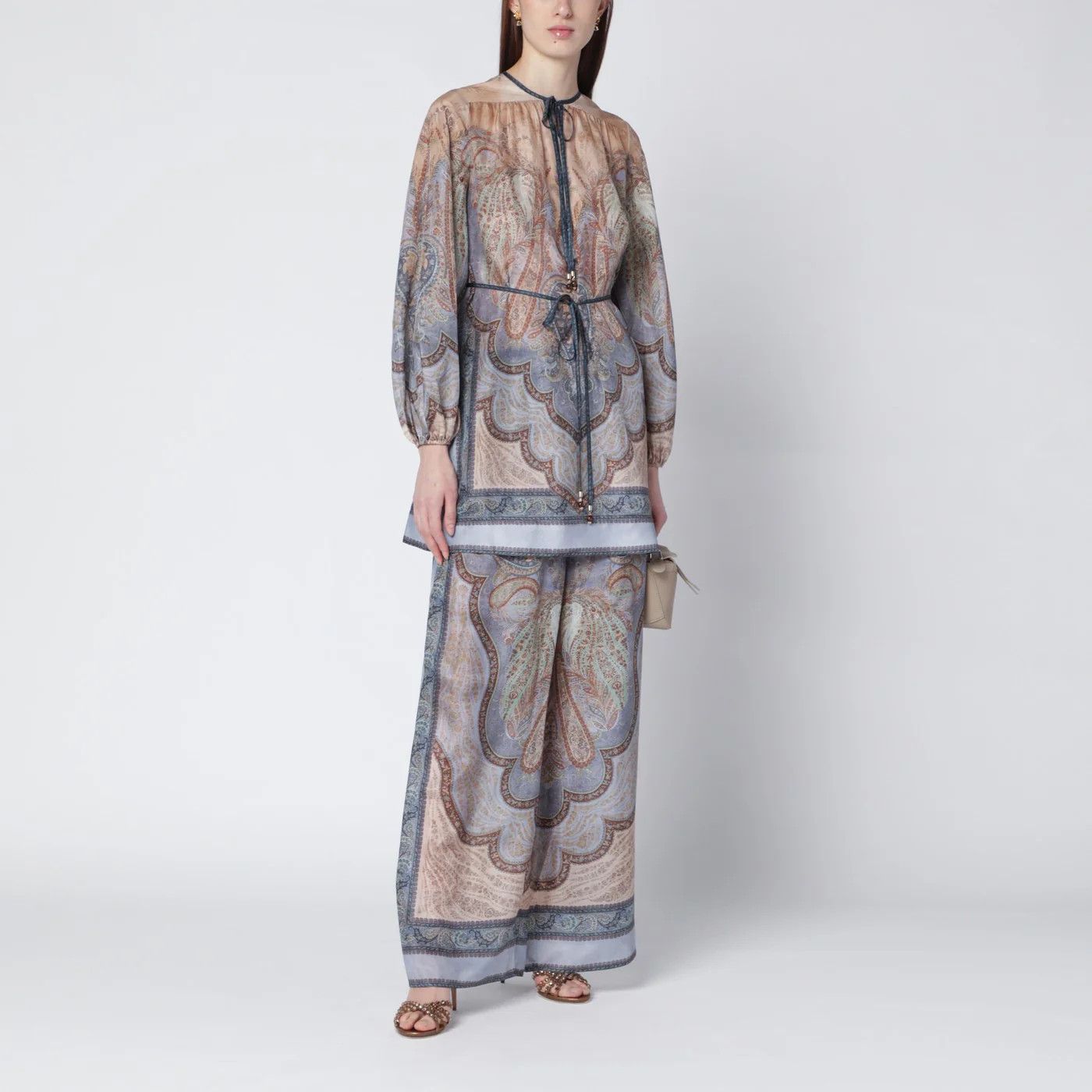 Zimmermann o1d2blof0526 Wanderlust Blouse with Tapestry Print Size L / US 10 / IT 46 - 2 Thumbnail