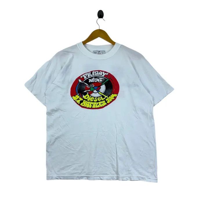 Diesel Vintage 1995 DIESEL SHIBUYA Opening DJ Battles Tee Shirt Size L / US 10 / IT 46 - 1 Thumbnail