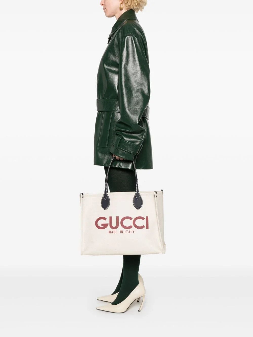 Gucci o1la5ras0526 Size: OS / Medium Tote Bag With Gucci Print Size ONE SIZE - 2 Thumbnail
