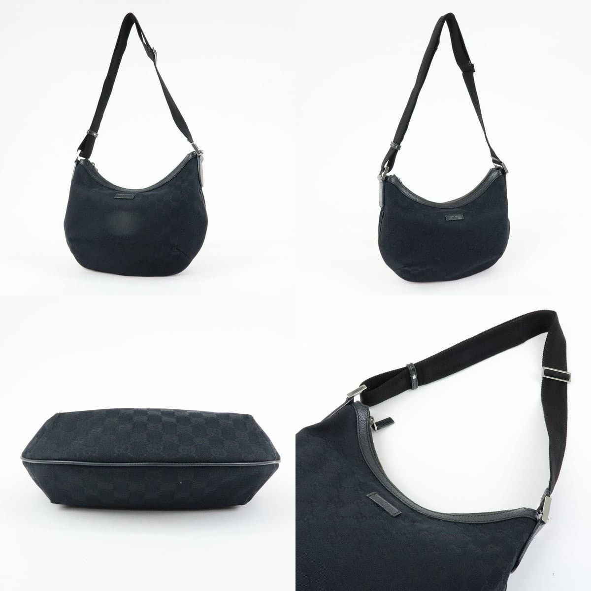 Gucci Gucci GG Canvas Shoulder Bag Black Size ONE SIZE - 3 Thumbnail
