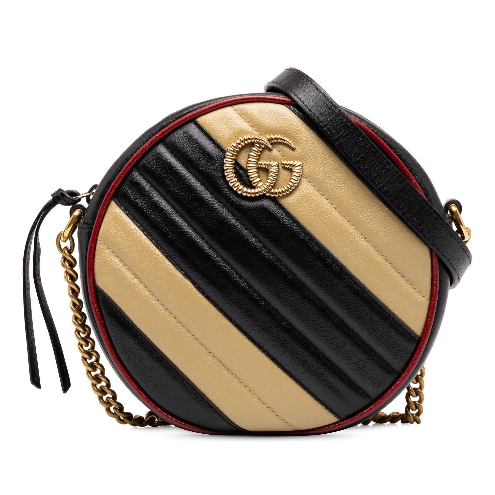 Gucci GG Marmont Matelasse Leather Torchon Round Crossbody Size ONE SIZE - 1 Thumbnail