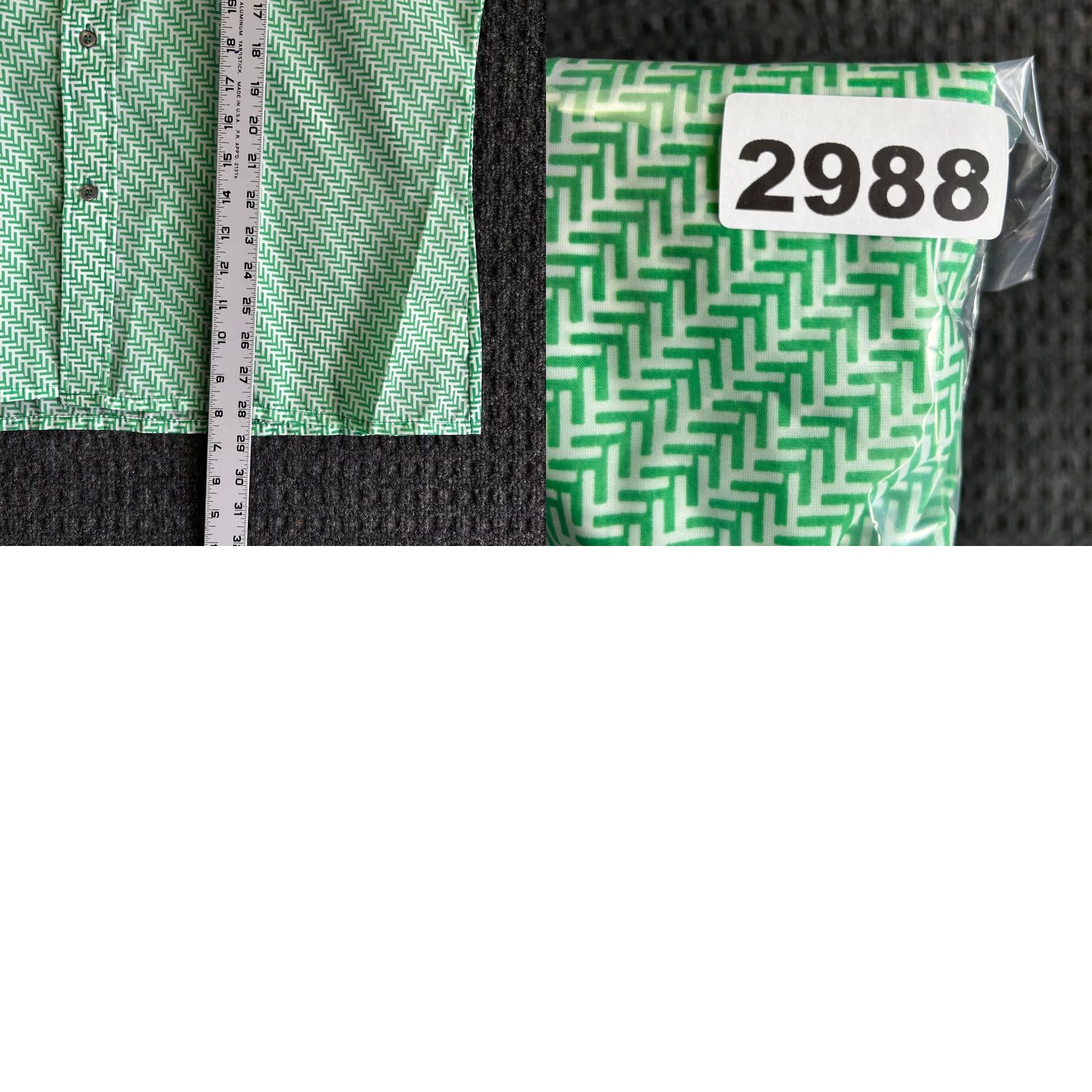 Obermeyer VINTAGE Obermeyer Button-Up Shirt NEW L Green Zig Zag Pattern 70's 80's Mens Long Sleeve Collared Cotton Nylon Blend Size US L / EU 52-54 / 3 - 8 Thumbnail