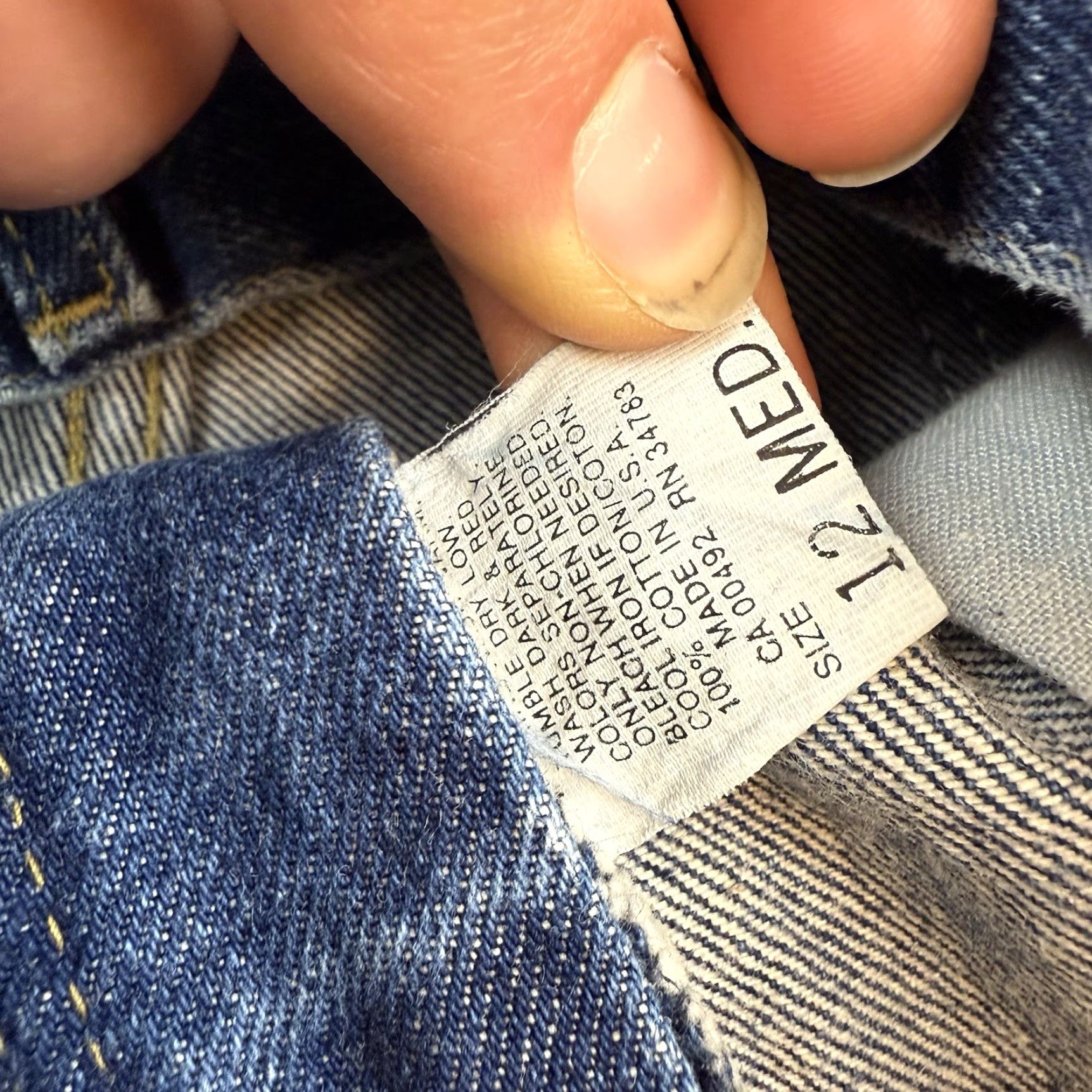 Lee VINTAGE Lee Jeans Womens 12 24x28 Blue Denim High Rise Straight Leg 90s USA Size 34" / US 12 / IT 48 - 4 Thumbnail