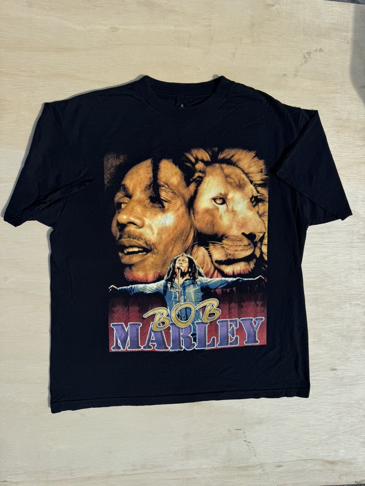 Bob Marley × Rap Tees × Vintage Bob Marley Catch A Fire Vintage 90s Rap Tour Concert T-Shirt Size US L / EU 52-54 / 3 - 7 Thumbnail