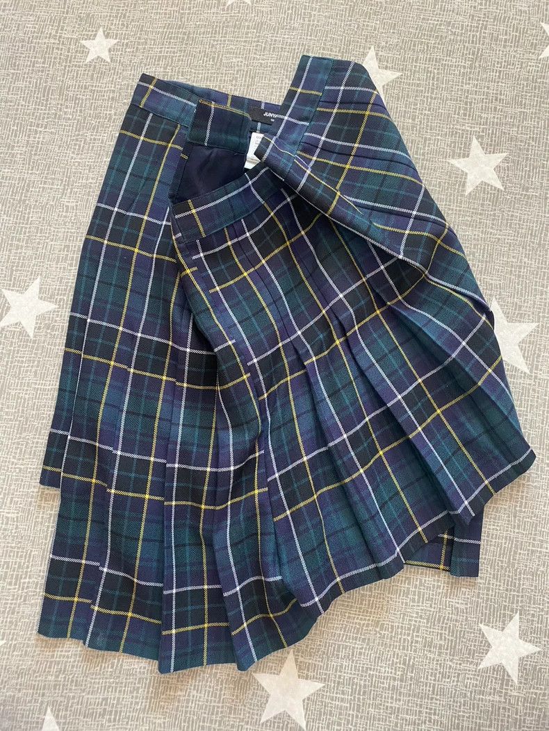 Comme Des Garcons size XS Plaid pleated culottes