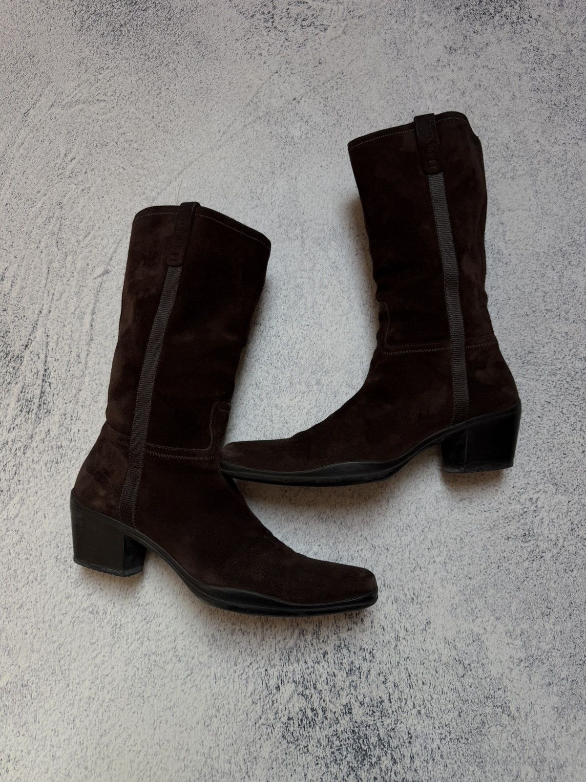 Prada 90s Prada Cowboy Western Suede Brown Boots(Guidi,CCP Style) Size US 7.5 / EU 40-41 - 3 Thumbnail