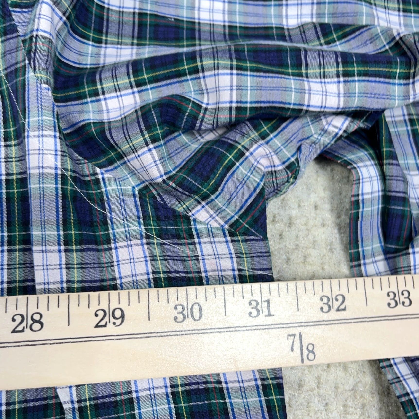 Ralph Lauren Ralph Lauren Shirt Men 3XB Big Blue Green Plaid Button Up Poplin Dress Pony Shirt Button-Up Big & Tall Mens Size 48R - 7 Thumbnail