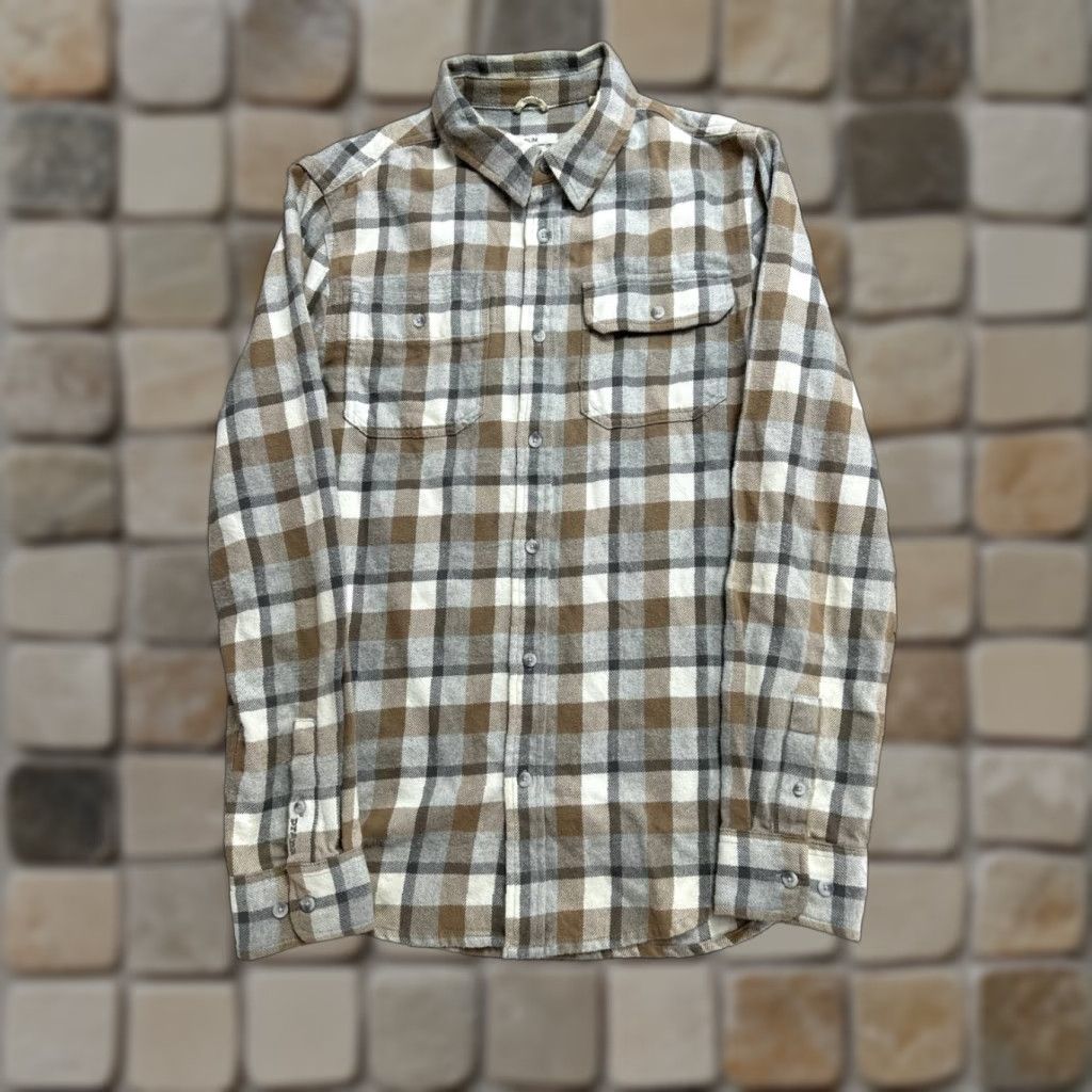Prana prAna Flannel Shirt Mens Small Multicolor Plaid Cotton Slim Fit Chest Pockets Size US S / EU 44-46 / 1 - 1 Thumbnail
