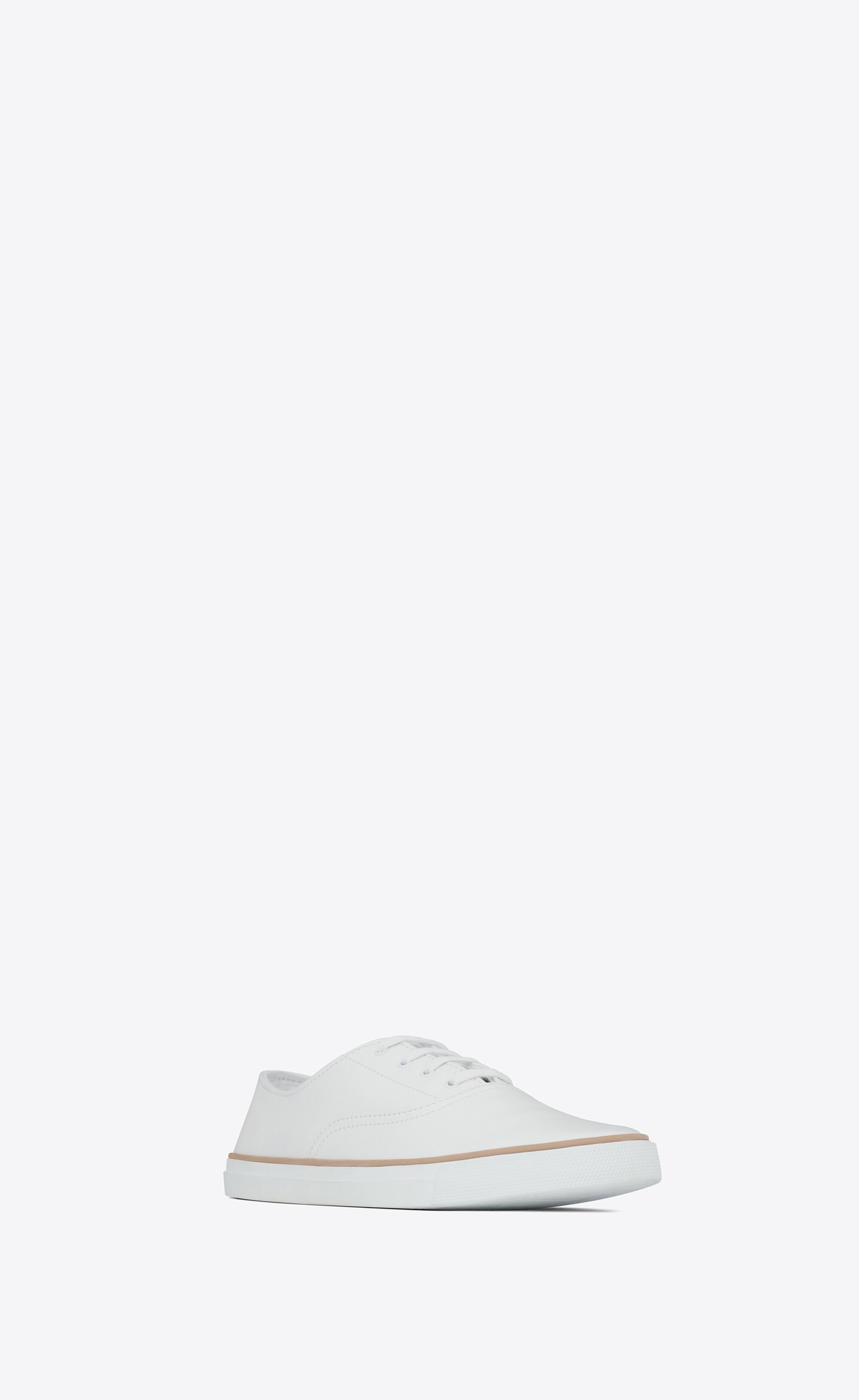 Saint Laurent Paris o1s1wg111224 Feliz Low Top Sneakers Smooth Leather in White Size US 8 / EU 41 - 4 Thumbnail