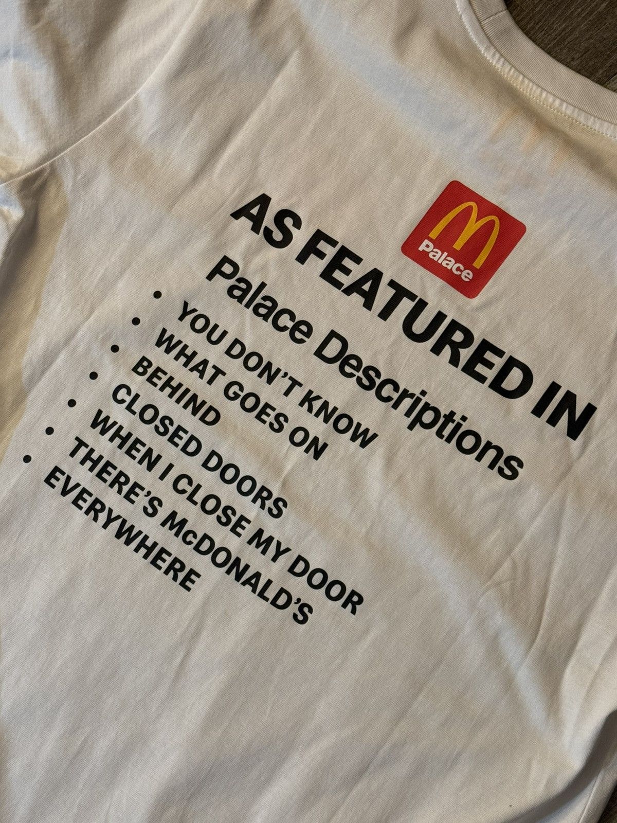 Palace Palace x McDonald’s Description T-Shirt 2 (2023) Size US L / EU 52-54 / 3 - 4 Thumbnail