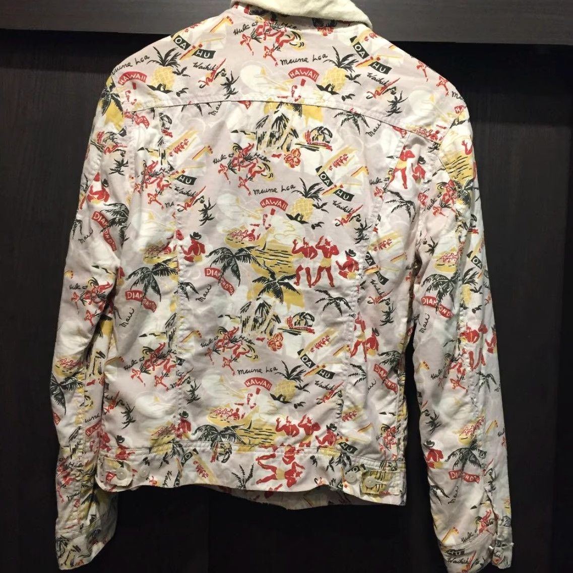 Lee VINTAGE Lee Surf Rider Jacket Mens M Ivory Aloha 2000s Beach Cowgirl Punk All Seasons Sailor Surf Size ONE SIZE - 4 Thumbnail