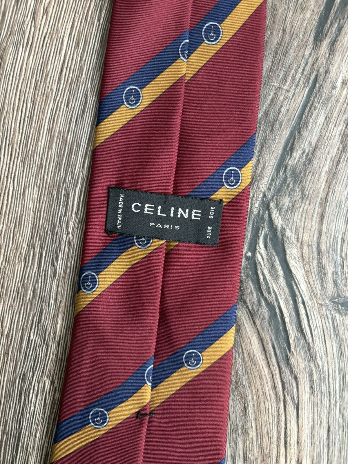 Celine Celine Silk Tie Made In Spain Size ONE SIZE - 5 Thumbnail