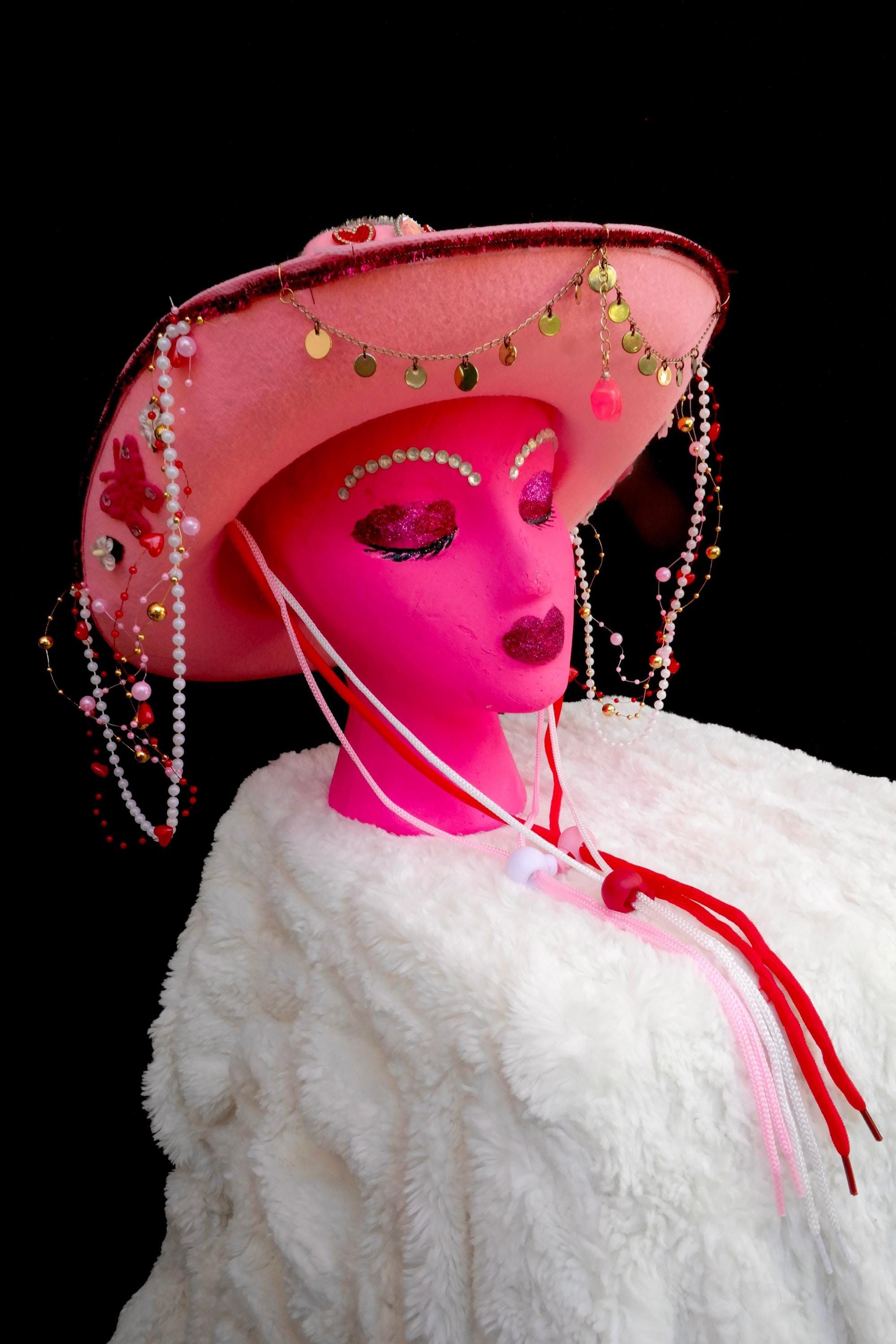Handmade Princess in Pink Cowgirl Hat Size ONE SIZE - 9 Thumbnail