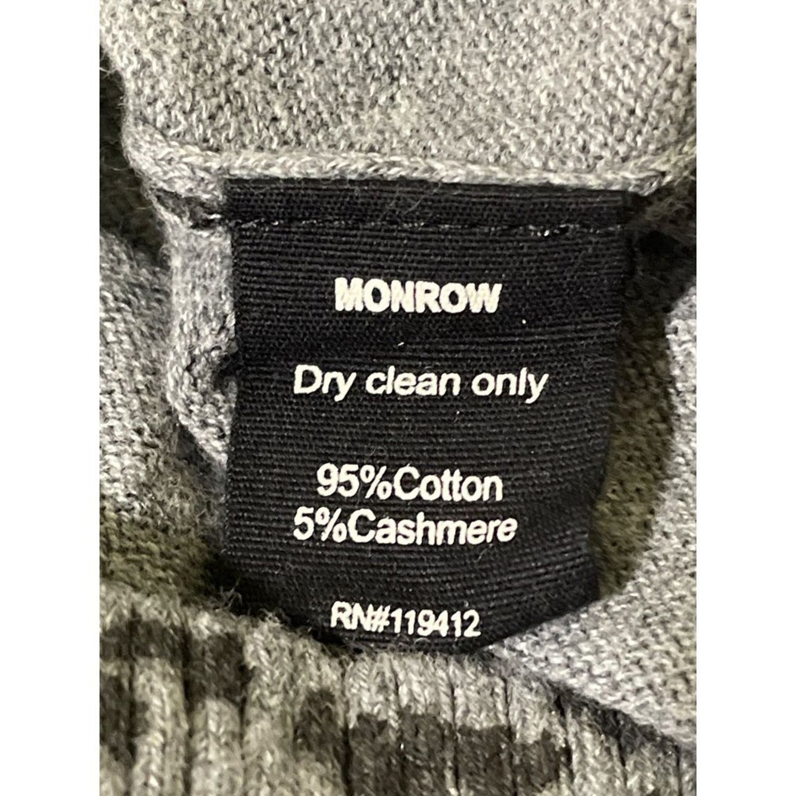 MONROW Monrow Mini Leopard Mock Neck Cashmere Blend Sweater Large Size L / US 10 / IT 46 - 4 Thumbnail