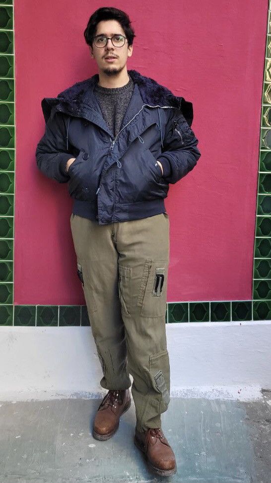 image of US Air Force Vintage N2B Parka Genuine Army Issued Navy Bomber, Men's (Size Large)