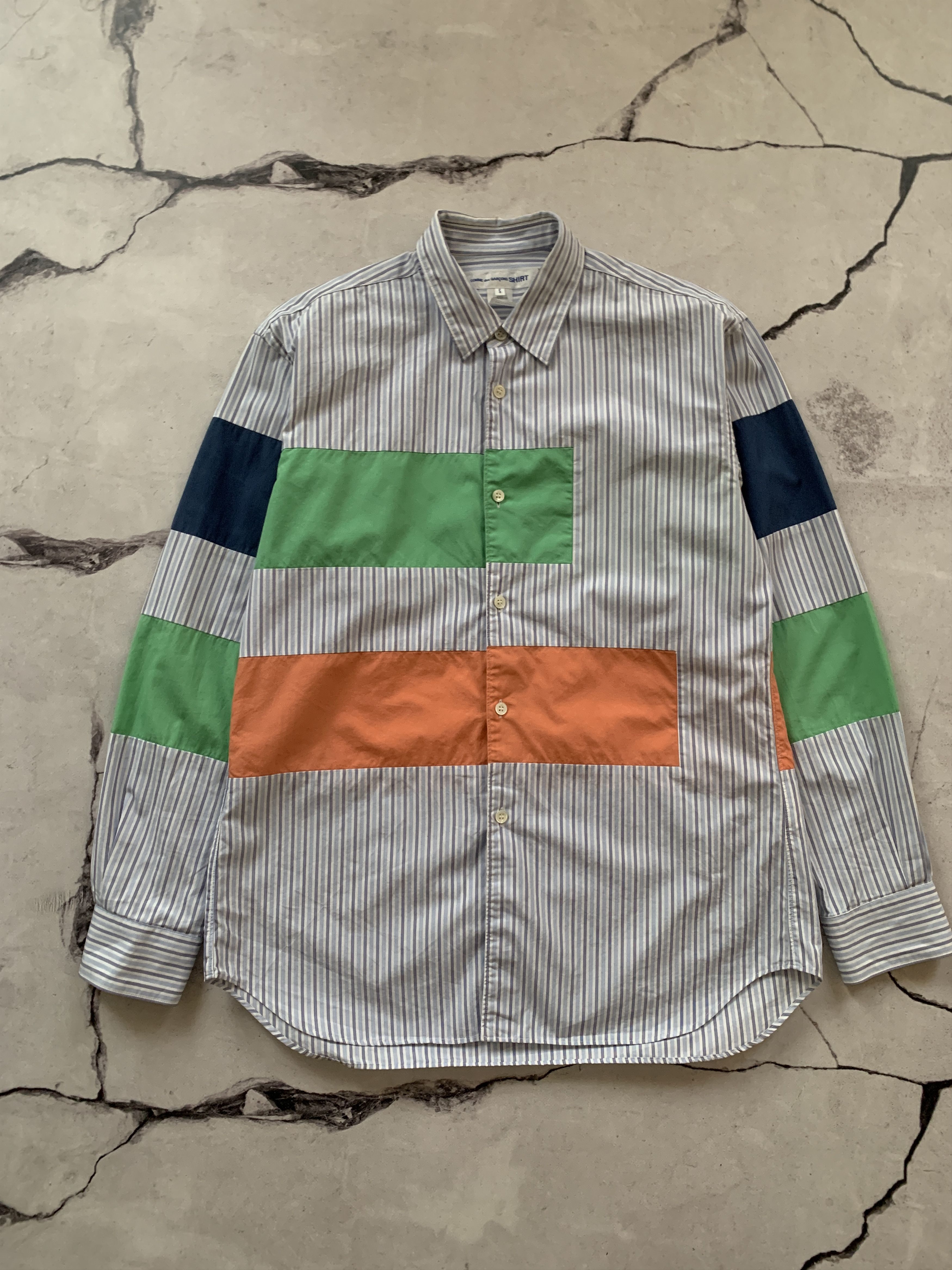 Comme des Garcons COMME des GARCONS Shirt Longsleeve SS21 Striped Patchwork Size US S / EU 44-46 / 1 - 2 Thumbnail