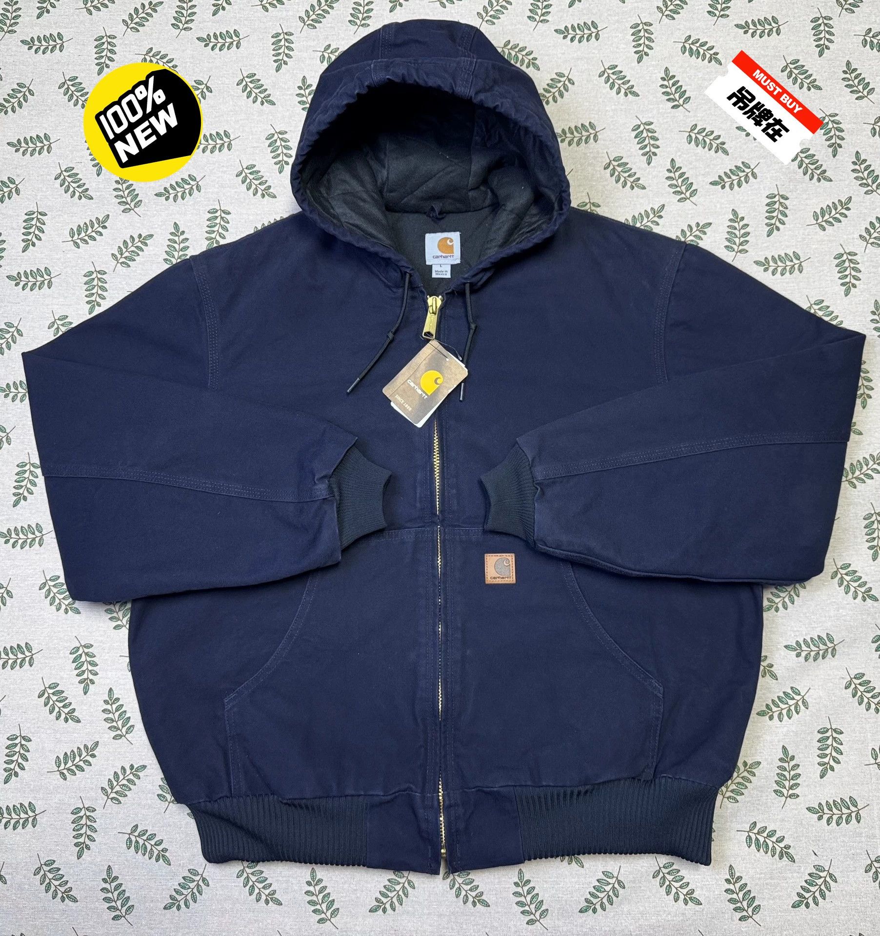 Carhartt Carhartt J130 Vintage Hooded Work Jacket M.Blue L Size US L / EU 52-54 / 3 - 1 Thumbnail