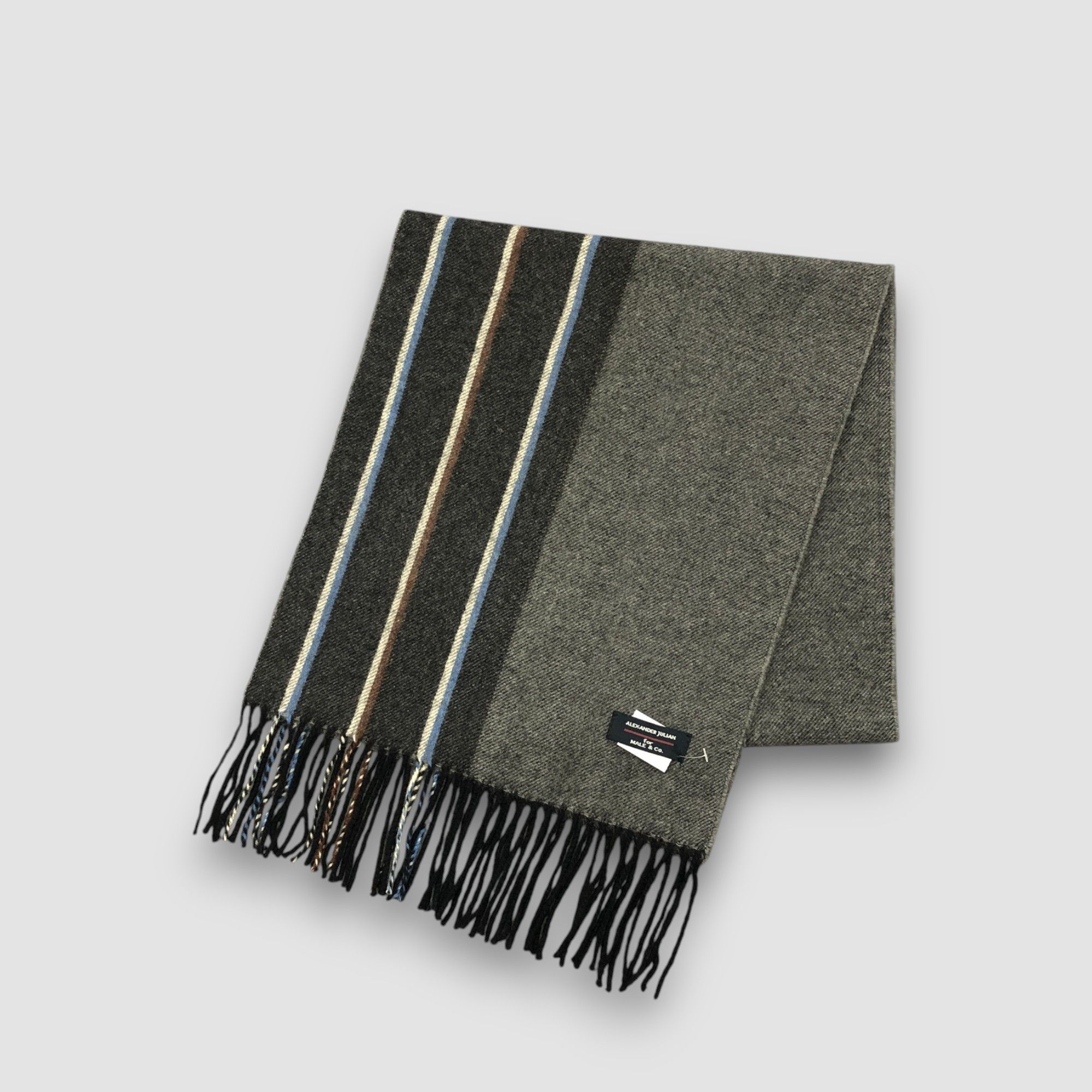 Alexander Julian Vintage Alexander Julian Scarf Muffler Wool Winter Scarves Size ONE SIZE - 3 Thumbnail
