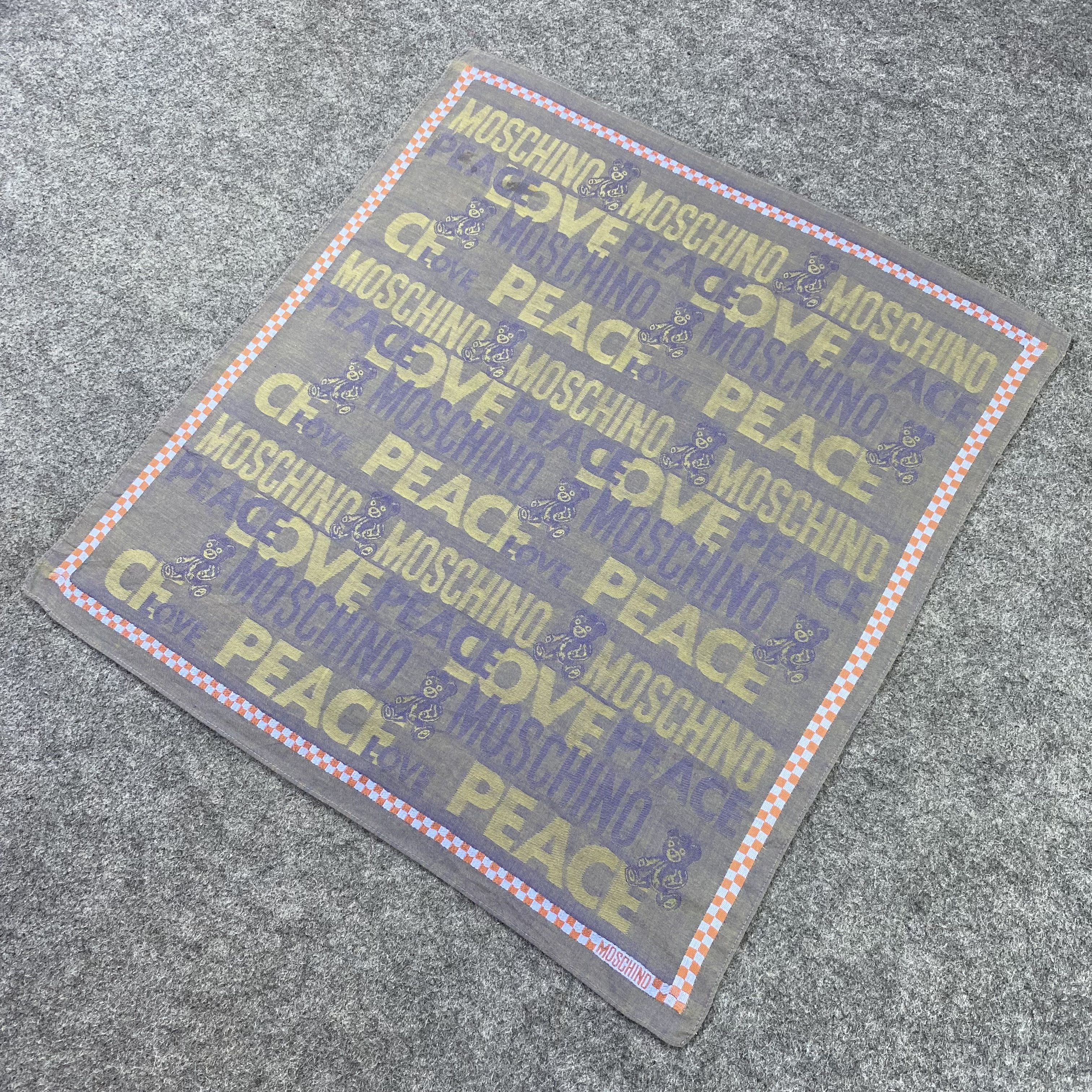 Moschino × Vintage Vintage Moschino Handkerchief / Bandana / Neckerchief-B1156 Size ONE SIZE - 4 Thumbnail