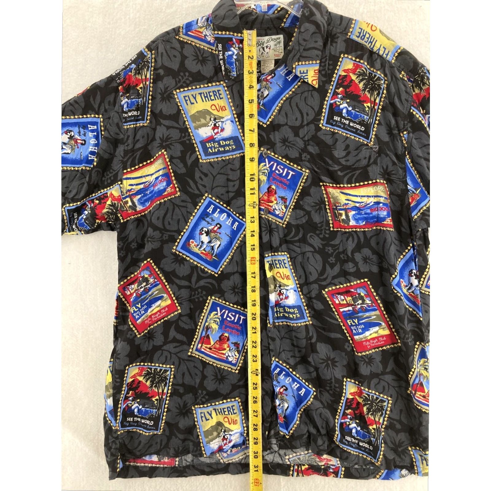 Stampd Big Dogs Mens Hawaiian Shirt Large L Stamp Patterns Size US L / EU 52-54 / 3 - 4 Thumbnail