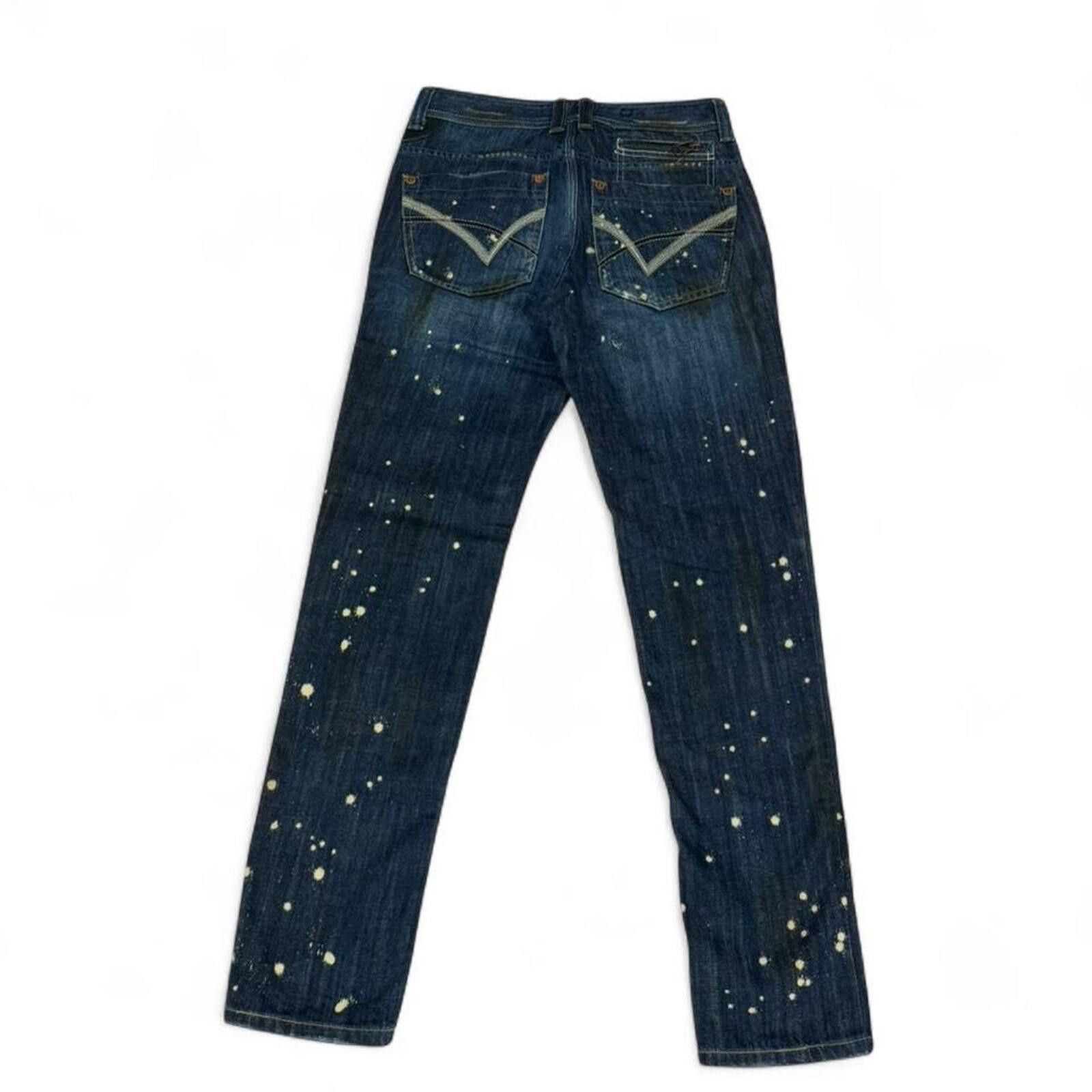 True Religion Public Space 1 dirty shade denim with white paint splatter Size 29" - 3 Thumbnail