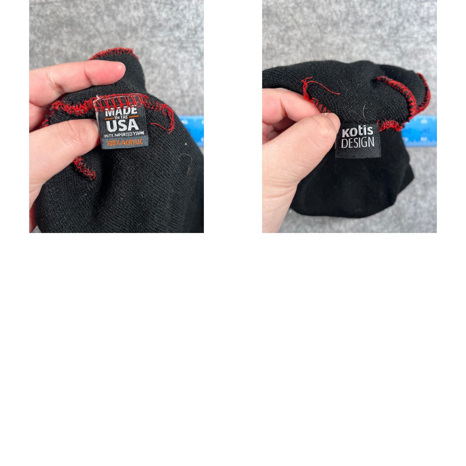 Vintage VINTAGE Republic of Gamers Beanie Toque Adult One Size Gray Red Black Knit 100% Acrylic Size ONE SIZE - 8 Thumbnail