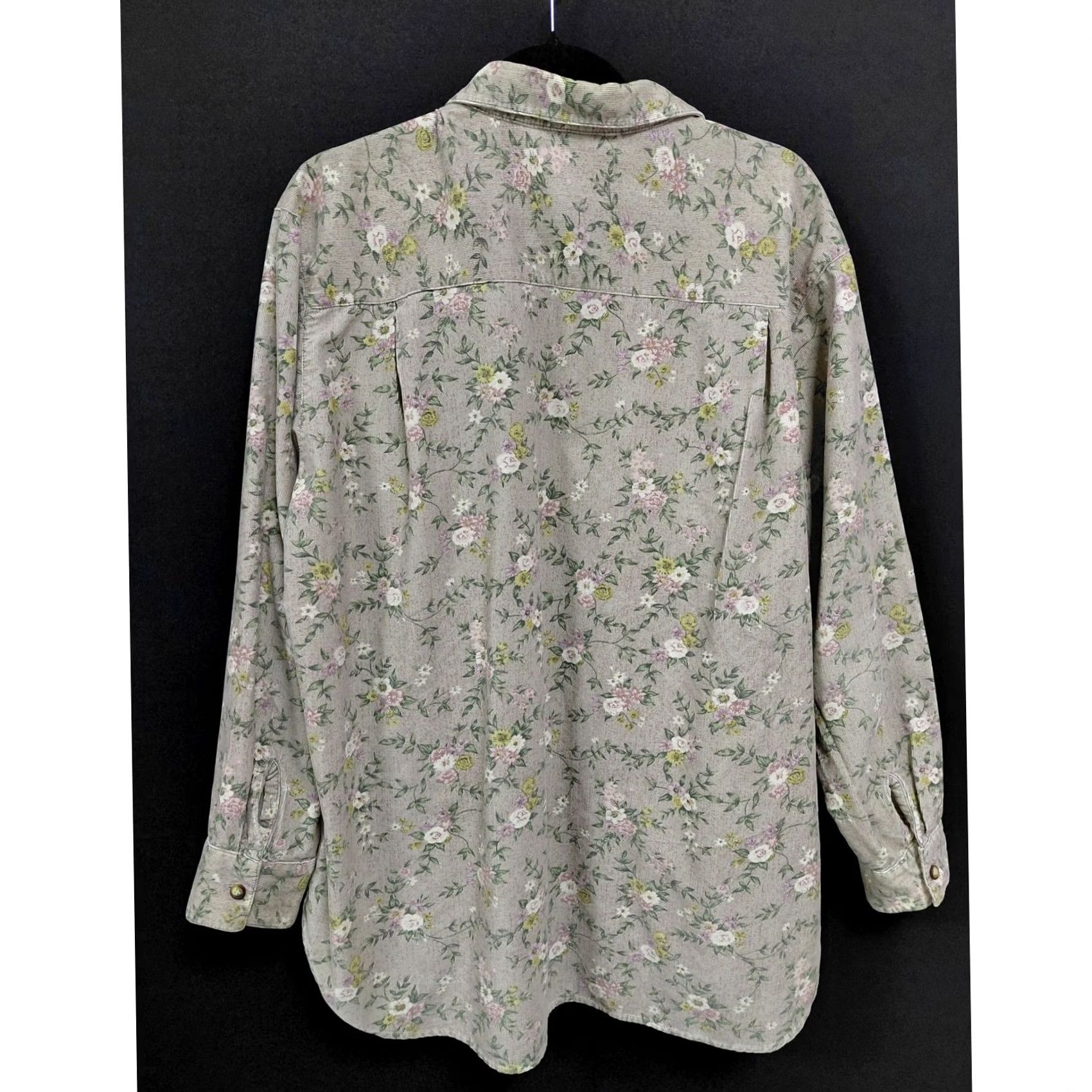 Express COMPAGNIE INTERNATIONALE EXPRESS Floral Button-Up Shirt Long Sleeve L Womens Size L / US 10 / IT 46 - 2 Thumbnail