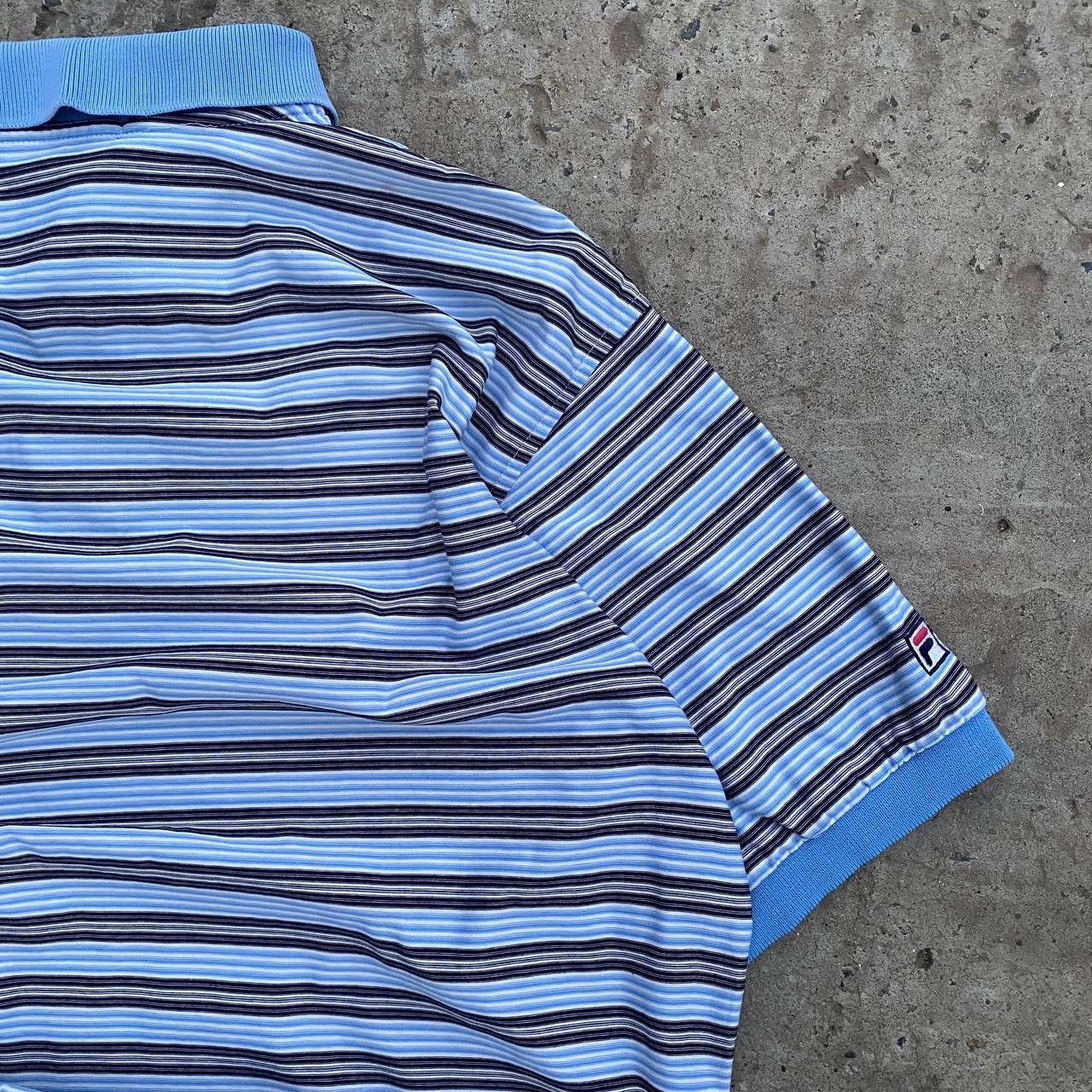 Fila Vintage Fila Polo Striped Size L Y2K 00s USA Basic Fit Tee Size US L / EU 52-54 / 3 - 9 Thumbnail