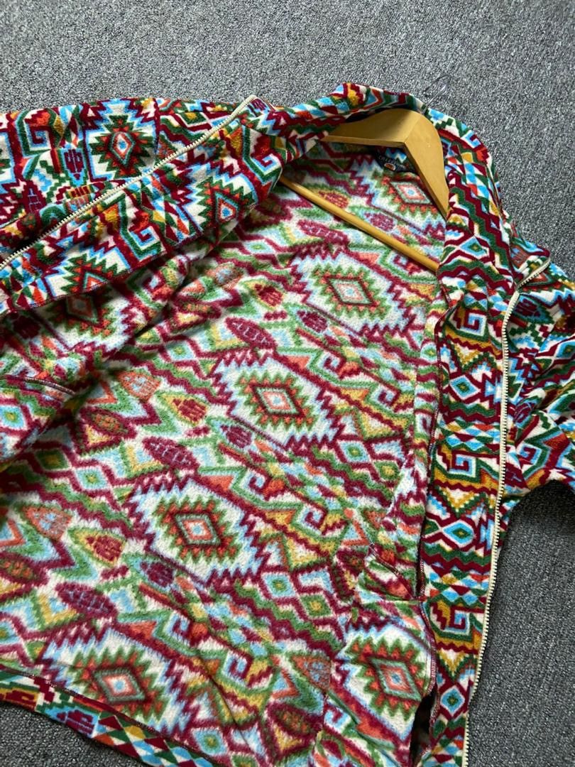 Japanese Brand Vintage Calizione Abstract Pattern Fleece Jacket (205) Size US S / EU 44-46 / 1 - 5 Thumbnail