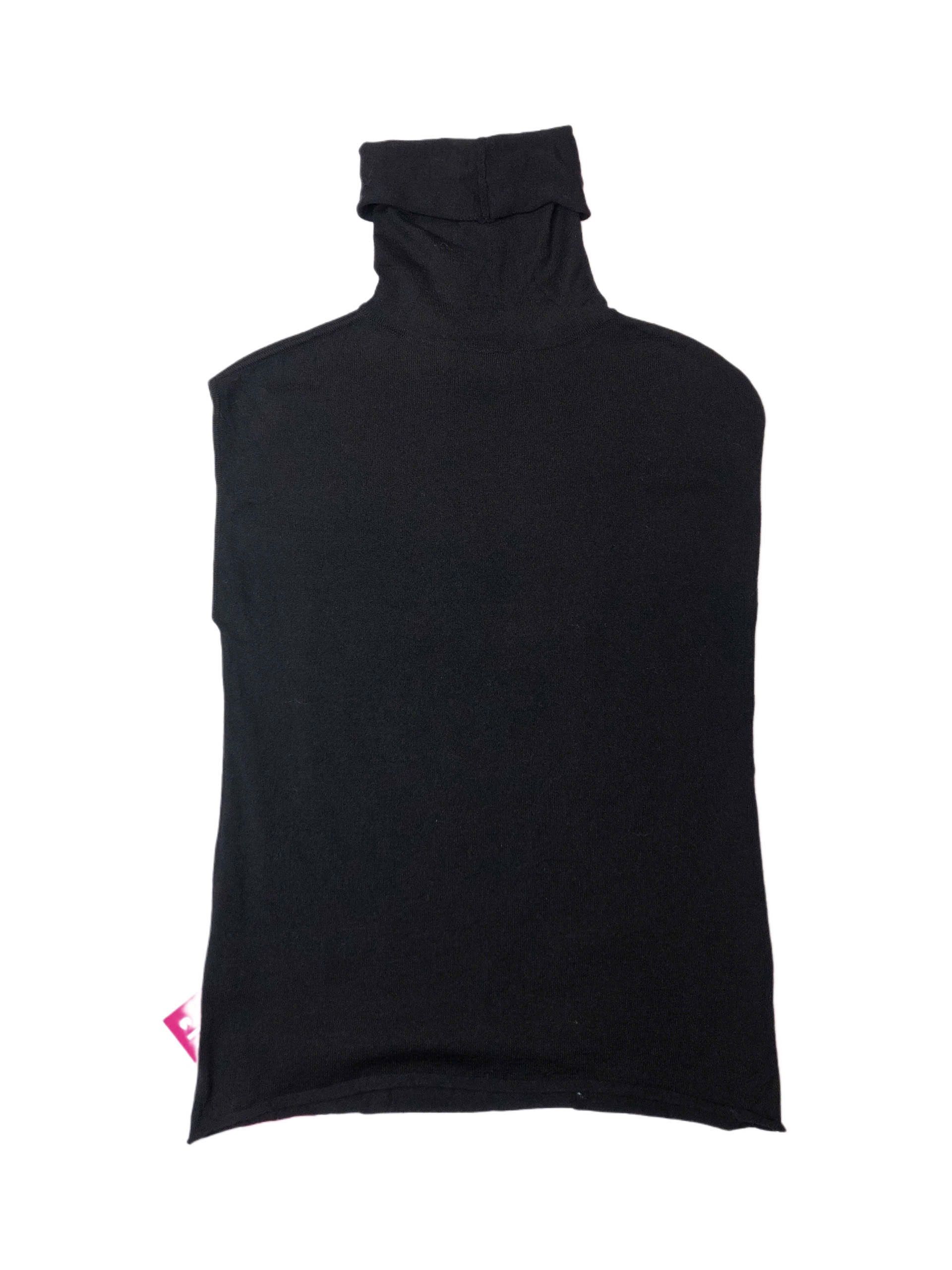 Krizia Krizia Maglia Black Sleeveless Turtleneck Top Size L / US 10 / IT 46 - 2 Thumbnail