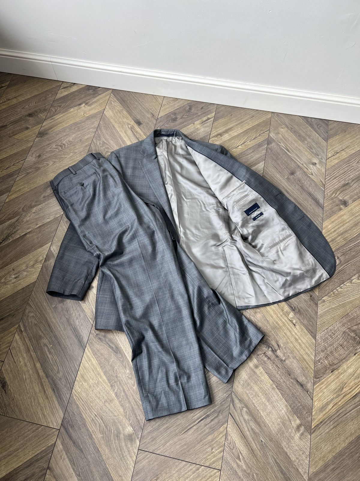 Designer × Vintage Vintage Eduard Dressler Grey Loro Piana Superfine Suit Size 54R - 1 Thumbnail