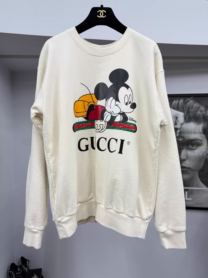 Gucci Gucci White Mickey Print Round-neck Sweatshirt Size XS / US 0-2 / IT 36-38 - 1 Thumbnail