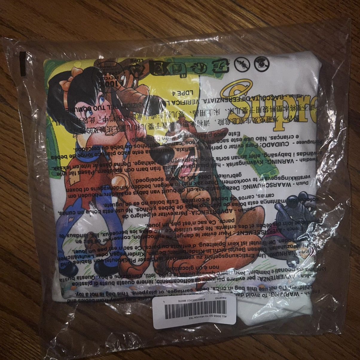 Supreme In Hand Supreme All Dogs GoTo Heaven Tee White Size Large Size US L / EU 52-54 / 3 - 5 Thumbnail