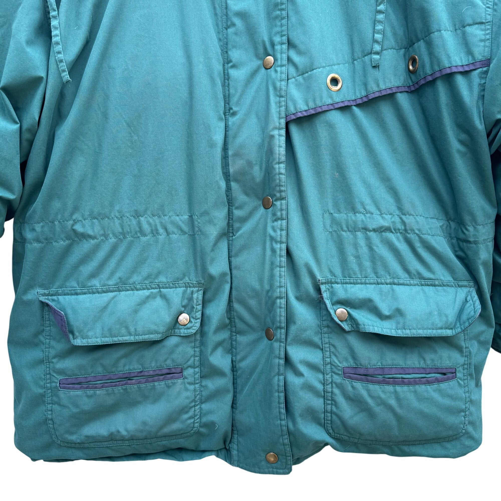 Other Braefair Vintage Green Navy Hooded Down Fill Puffer Jacket P Size US XXL / EU 58 / 5 - 13 Thumbnail