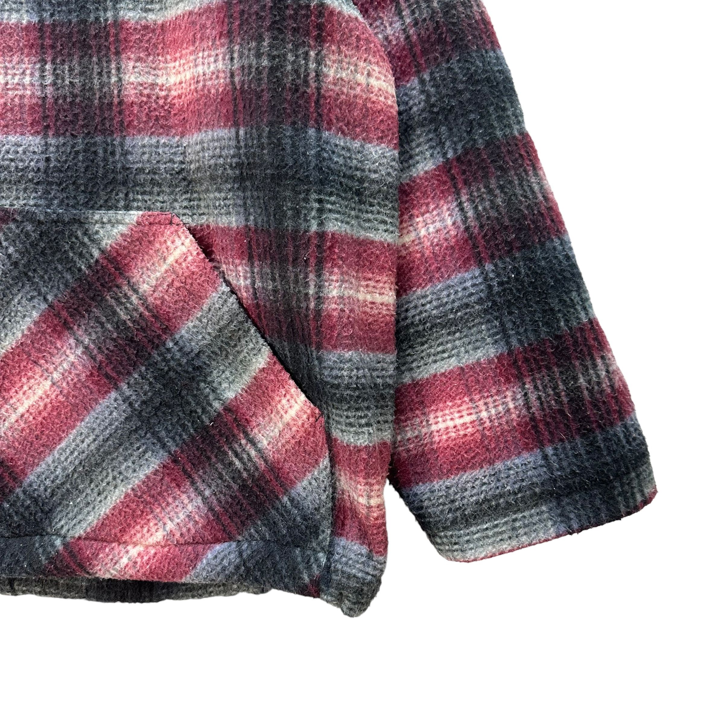 Japanese Brand PRACT RATON LAVEUR SHADOW PLAID ANORAK FLEECE #8735-023 Size US M / EU 48-50 / 2 - 6 Thumbnail