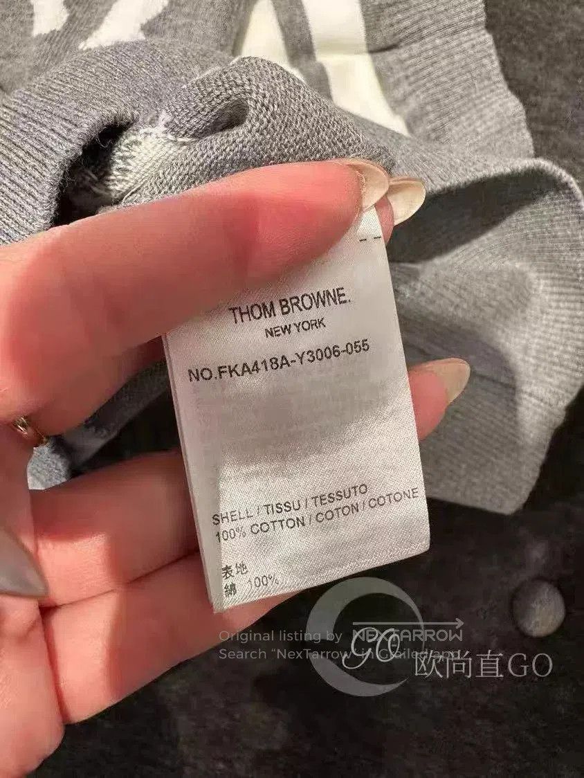 Thom Browne gray anchor pattern short sleeve knit top. Size US M / EU 48-50 / 2 - 5 Thumbnail