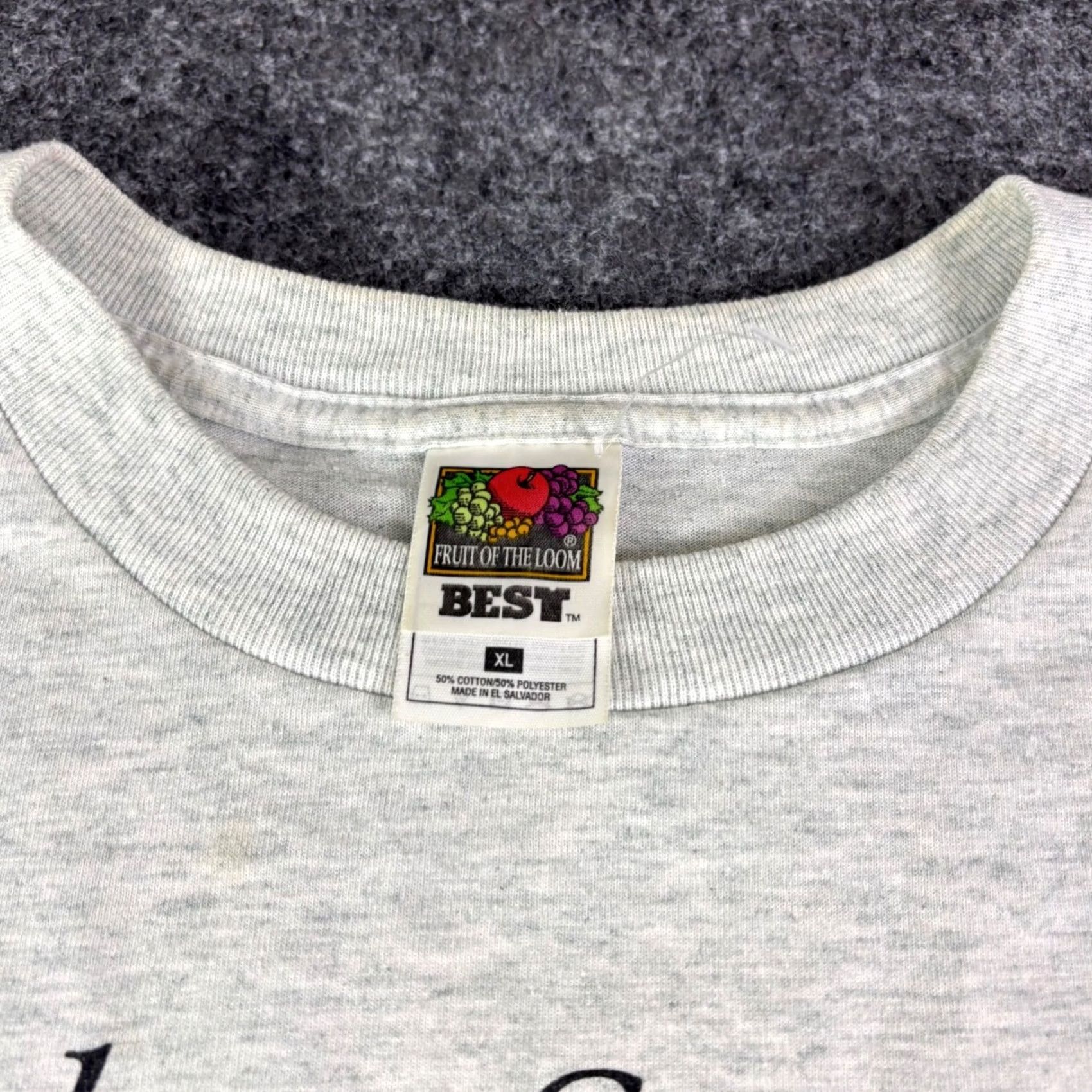 Fruit Of The Loom VINTAGE Fruit of the Loom Cocker Spaniel Graphic T Shirt XL Gray Dog Paw Print Unisex Adults Crew Neck Short Sleeve Retro Animal Print Size US XL / EU 56 / 4 - 5 Thumbnail