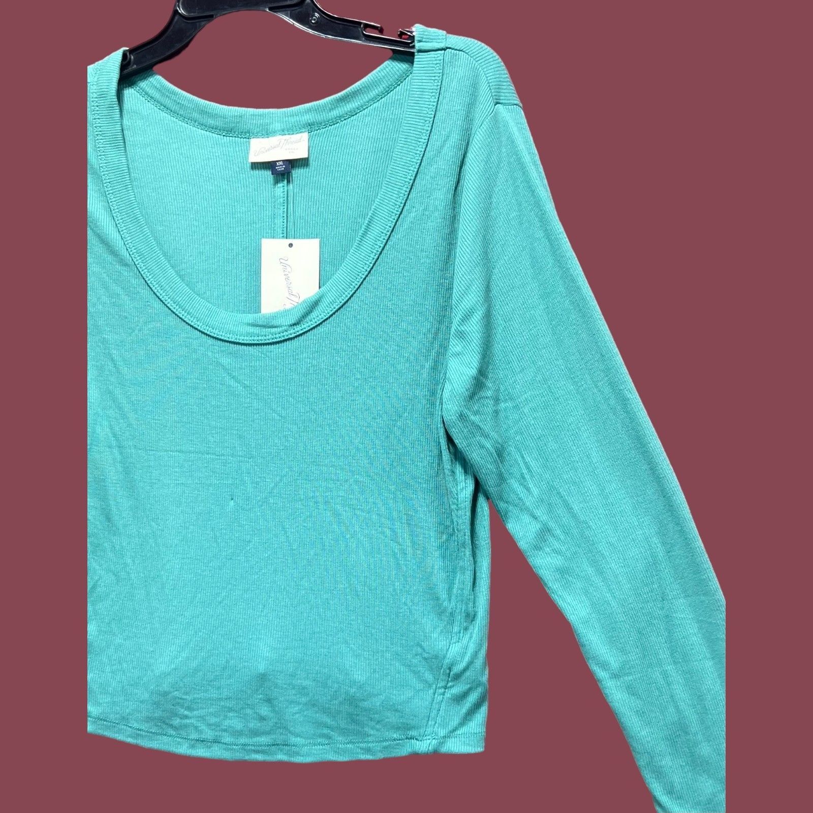 Other Universal Thread - Women's Long Sleeve T-Shirt - Green - XXL Size XXL / US 16-18 / IT 52-54 - 12 Thumbnail