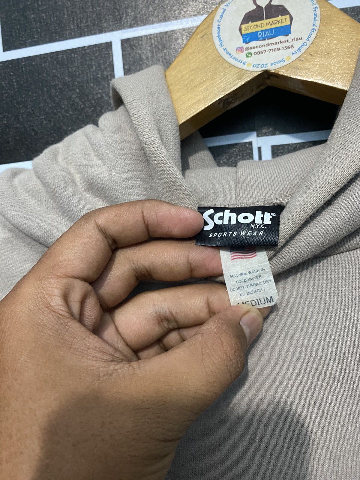 Japanese Brand × Schott Schott NYC Pullover Hoodie Size US M / EU 48-50 / 2 - 3 Thumbnail