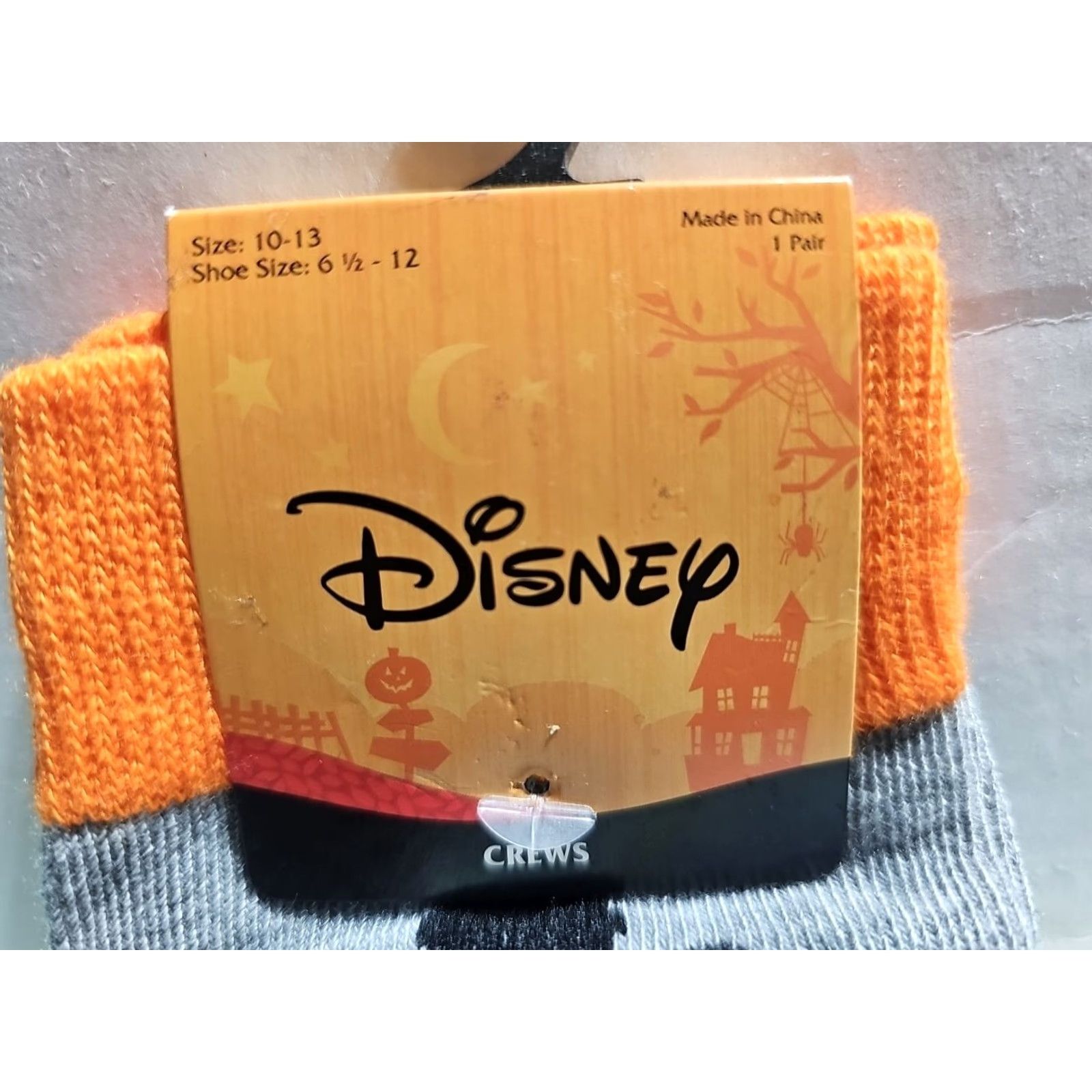 Disney Disney Mickey Mouse Vampire “Just My Type” Socks Crew 10-13 Unisex Adults Gray 98% Polyester 2% Spandex N/A 1 Pair Size ONE SIZE - 4 Thumbnail