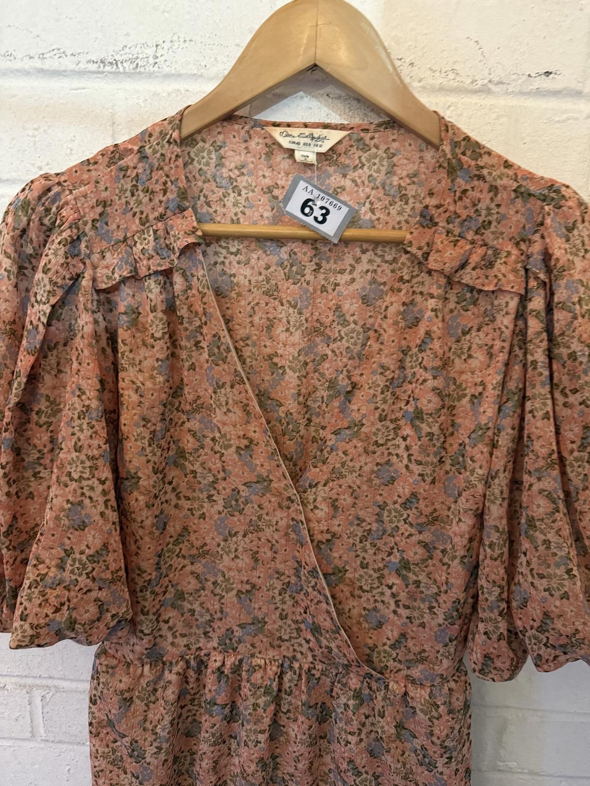 Unknown London Floral Print Mini Dress with Puff Sleeves Size M / US 6-8 / IT 42-44 - 4 Thumbnail