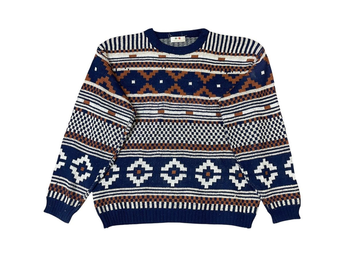 Vintage Valentino Knitwear Wool Aztec Sweater