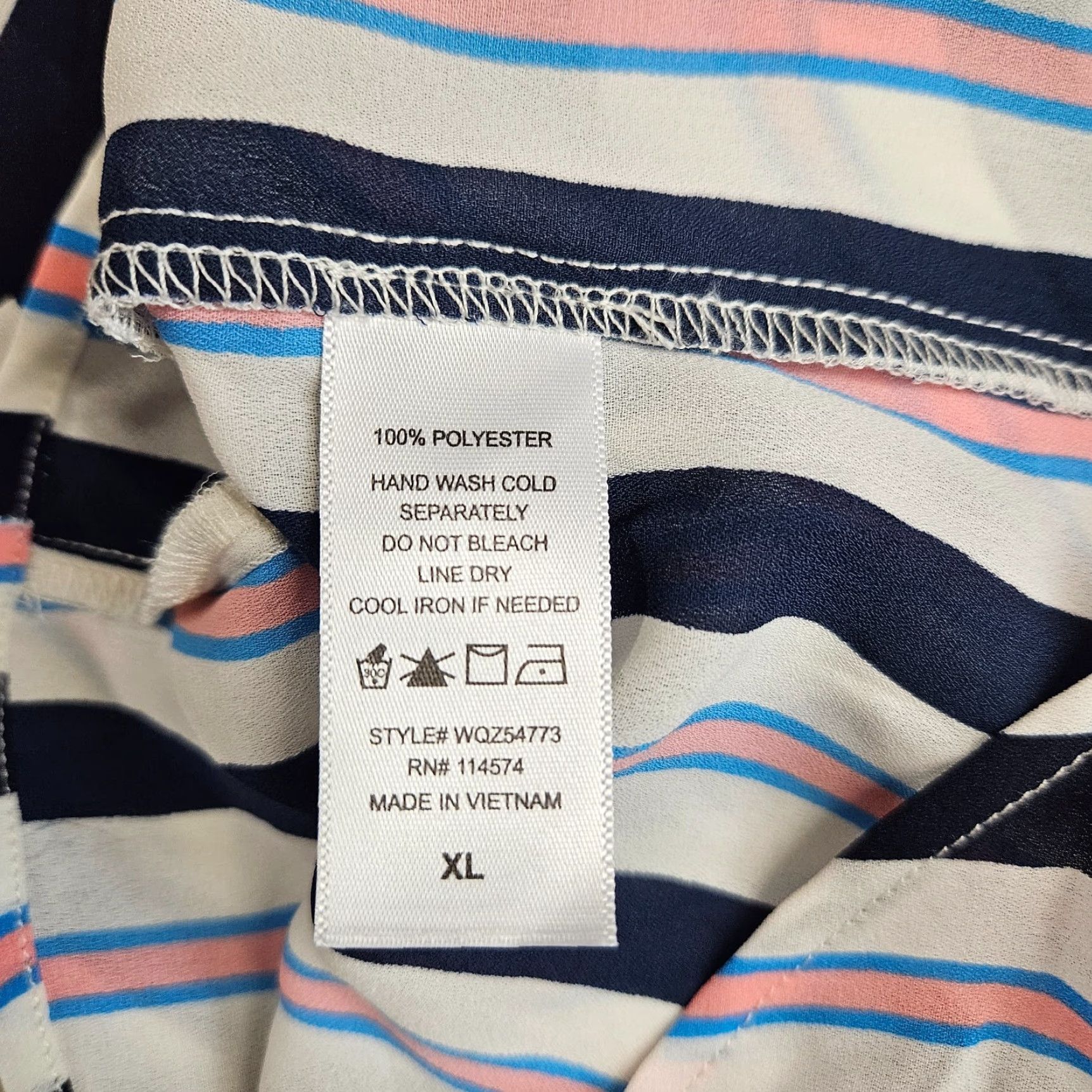 Pinko Pleione Womens Top XL Pink White Stripe 3/4 Sleeve Multicolor Size XL / US 12-14 / IT 48-50 - 5 Thumbnail