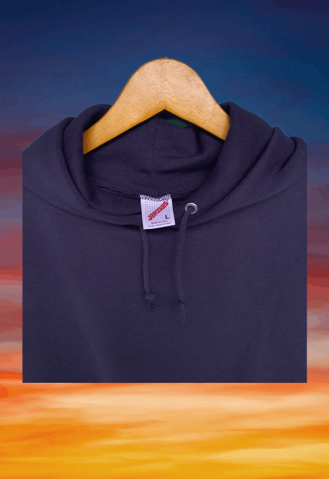 Jerzees × Russell Athletic × Vintage Vintage late 80s or early 90s Blank JERZEES hoodie rap style Size US L / EU 52-54 / 3 - 5 Thumbnail