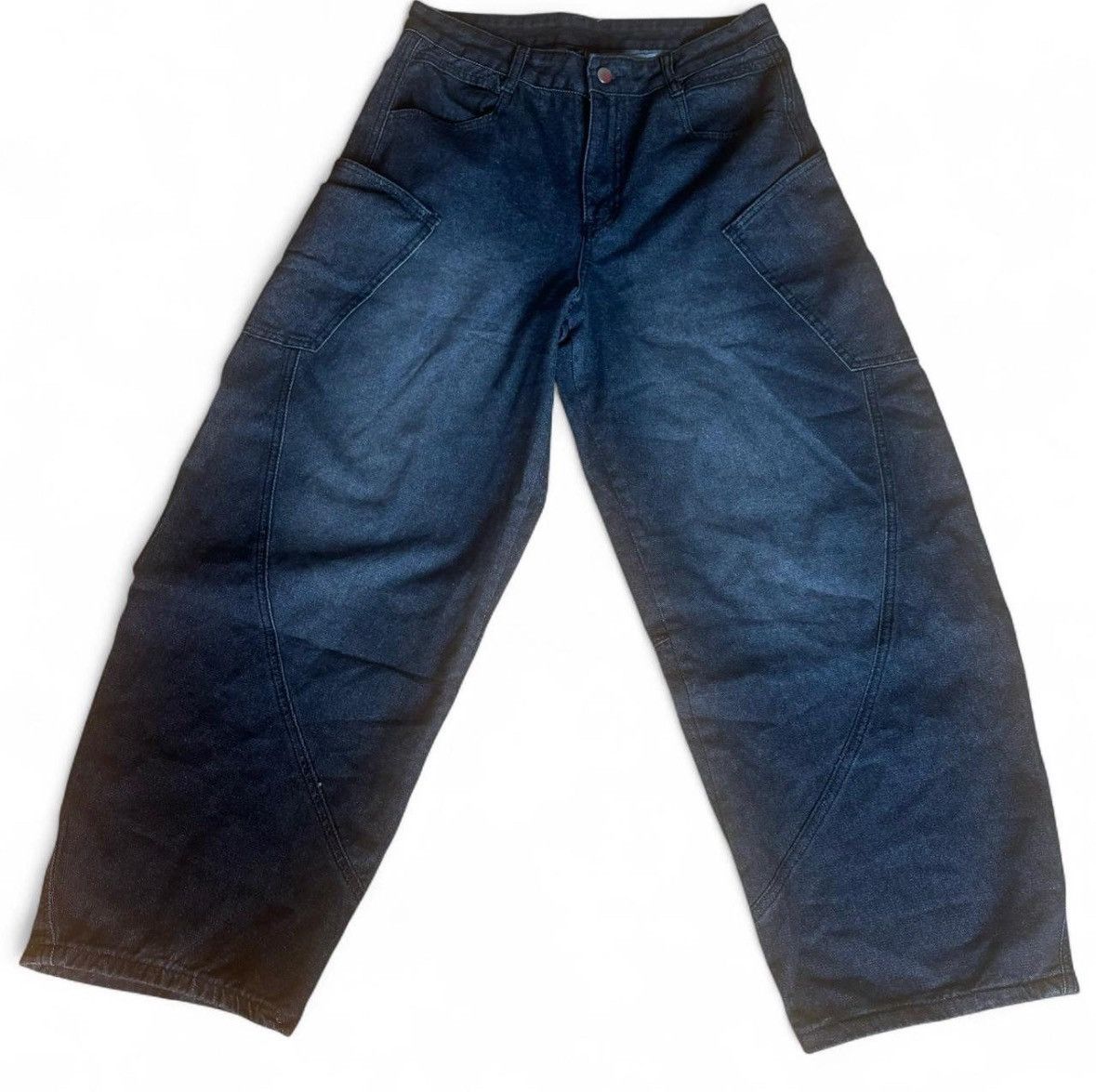 Other Black wide-leg denim Size US 31 - 2 Thumbnail
