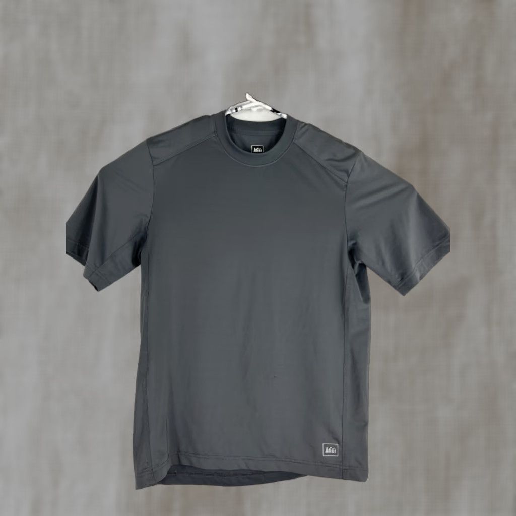 Vintage Rei Co-Op T-Shirt Mens S Gray Short Sleeve Crew Neck Polyester Stretch Size US S / EU 44-46 / 1 - 1 Thumbnail