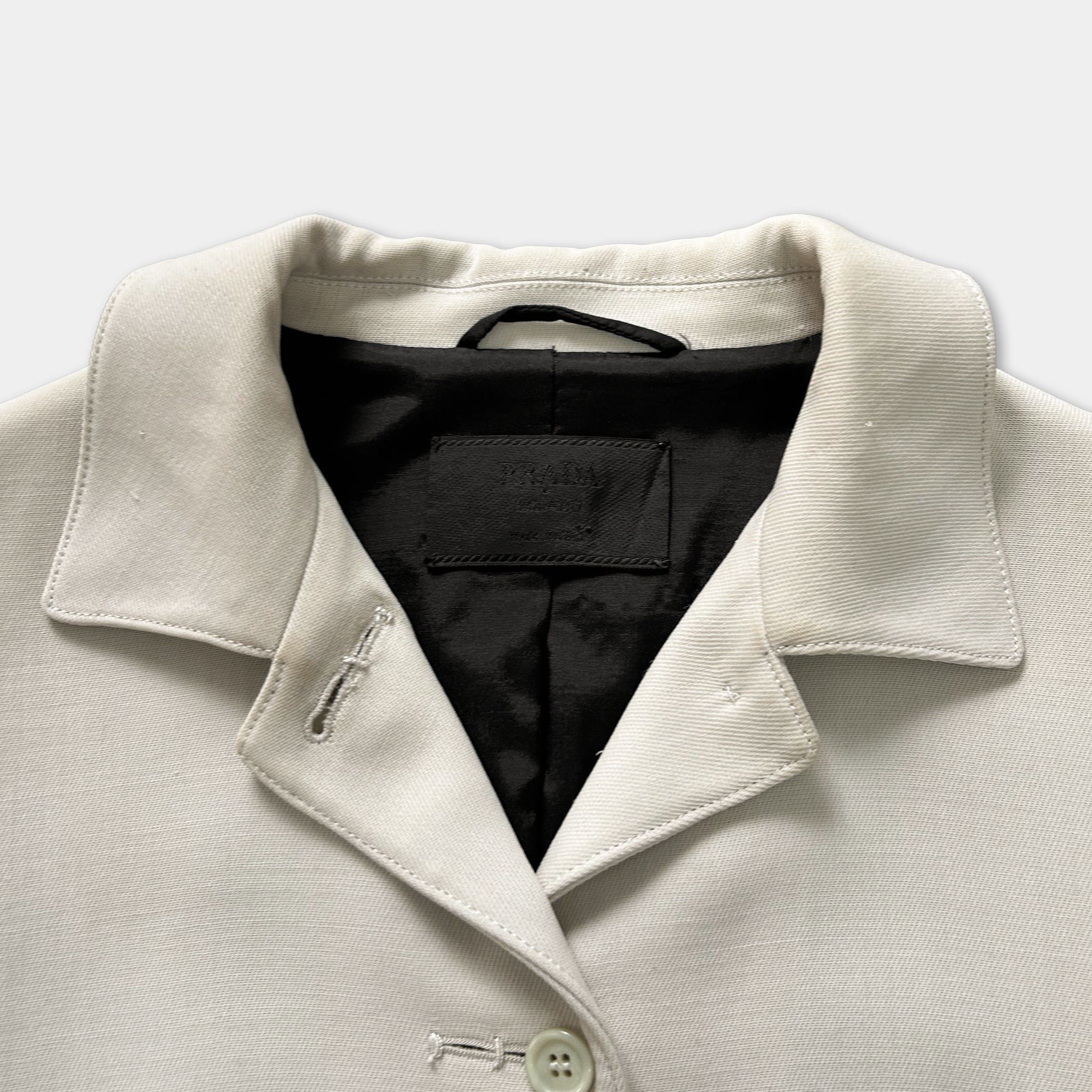 Prada Prada 2000's Classical Cotton Blazer Jacket Size S / US 4 / IT 40 - 3 Thumbnail