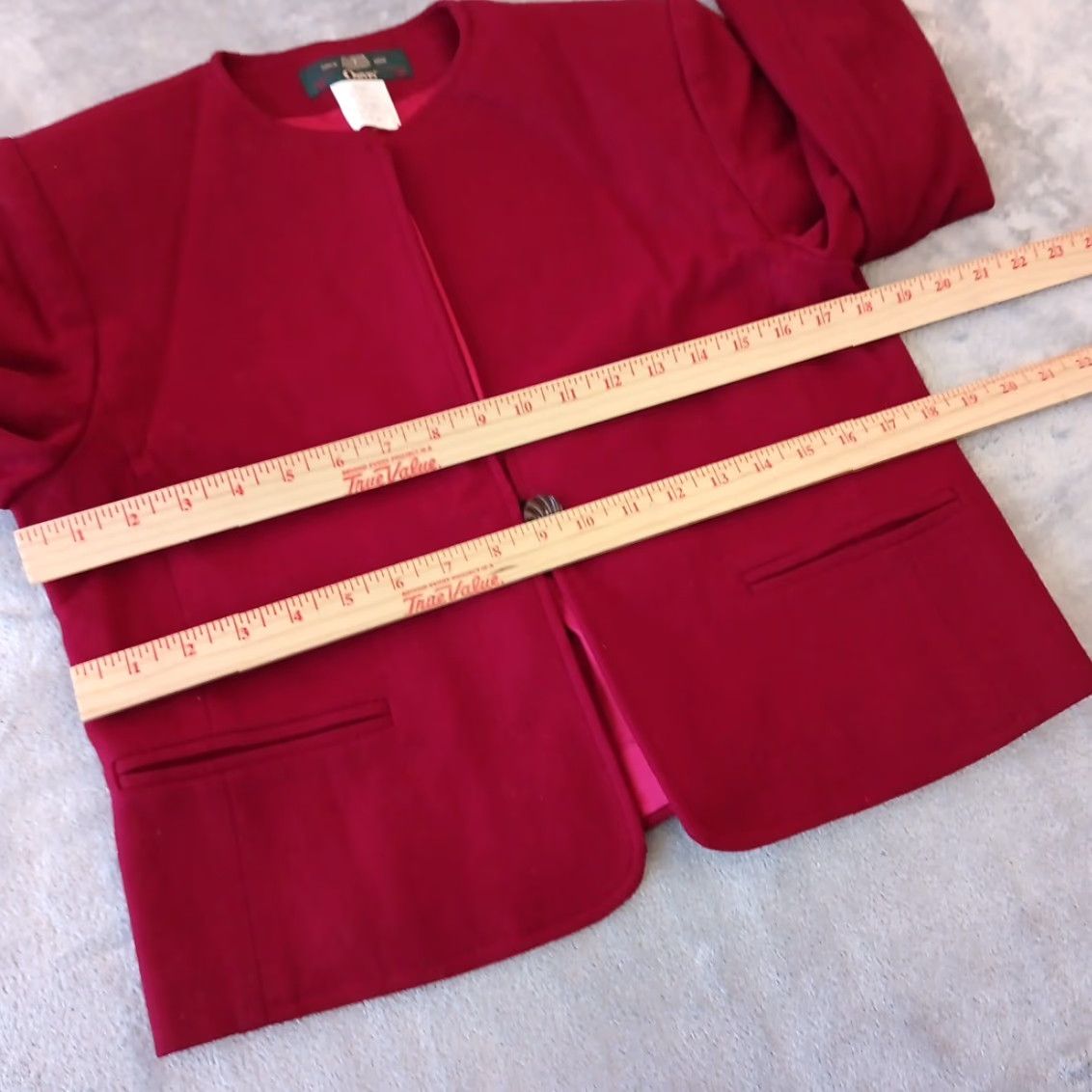 Orvis Orvis Blazer Womens Size 4P Red Wool One Button Long Sleeve Lined Size S / US 4 / IT 40 - 5 Thumbnail