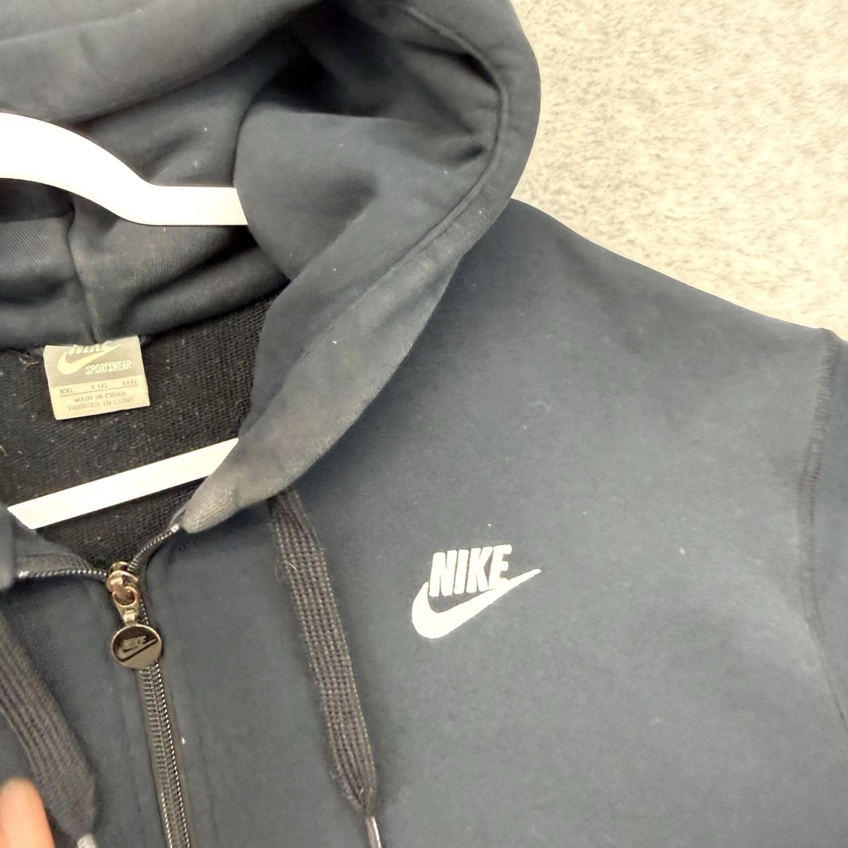 Nike VINTAGE Nike Full Zip Hoodie Black Silver Tag Embroidered XXL Hoodie Men Size US XXL / EU 58 / 5 - 5 Thumbnail